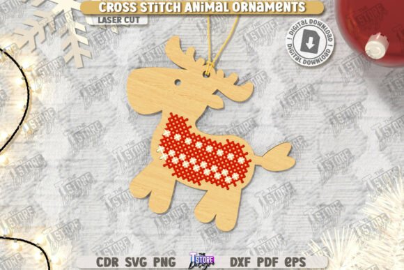 Christmas Cross Stitch Ornament CNC
