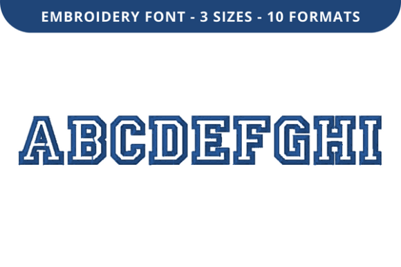 College Outline Font a to I