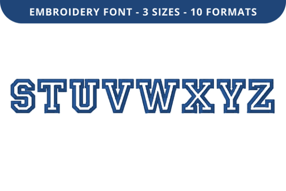 College Outline Font S to Z