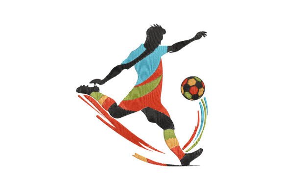 Colorful Soccer Player