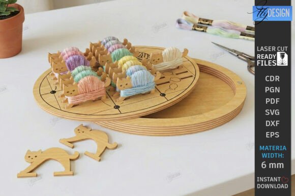 Cross Stitch Thread Organizer Laser Cut