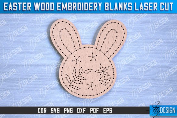 Easter Wood Embroidery Blanks Laser Cut