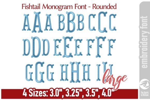 Fishtail Monogram Font - Rounded L