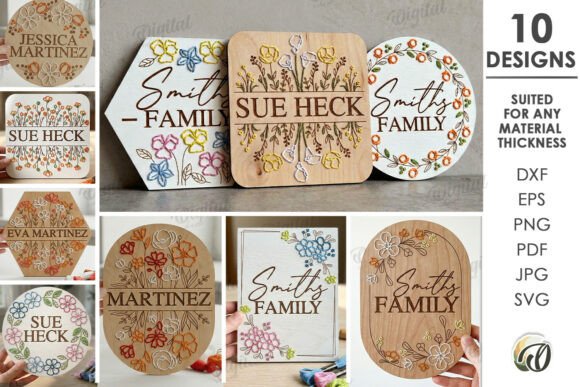 Floral Embroidery Blanks Bundle Laser