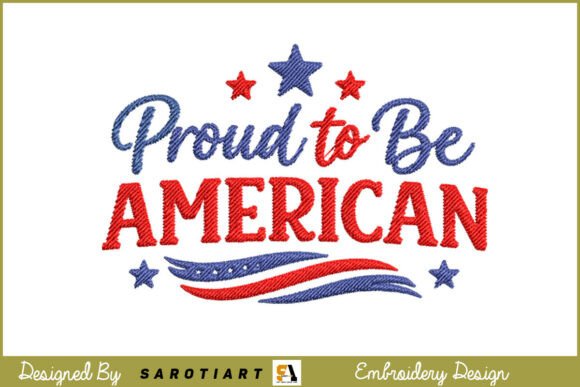 Proud to Be American Patriotic Design