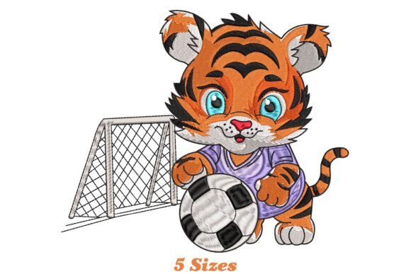Tiger Playing Soccer